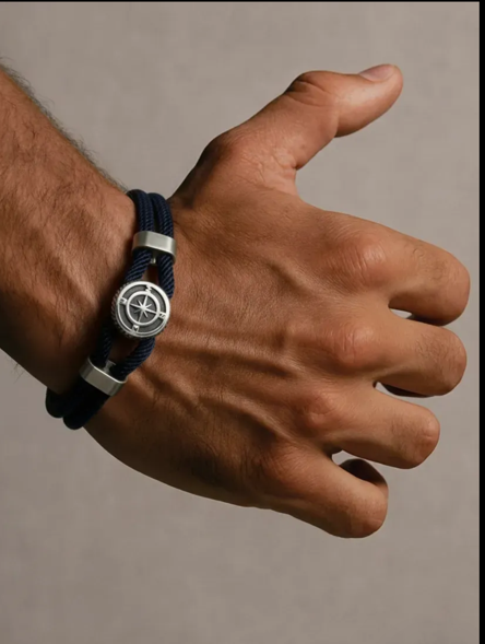 Bracelet Navigator Compass – Corde & Acier Inoxydable